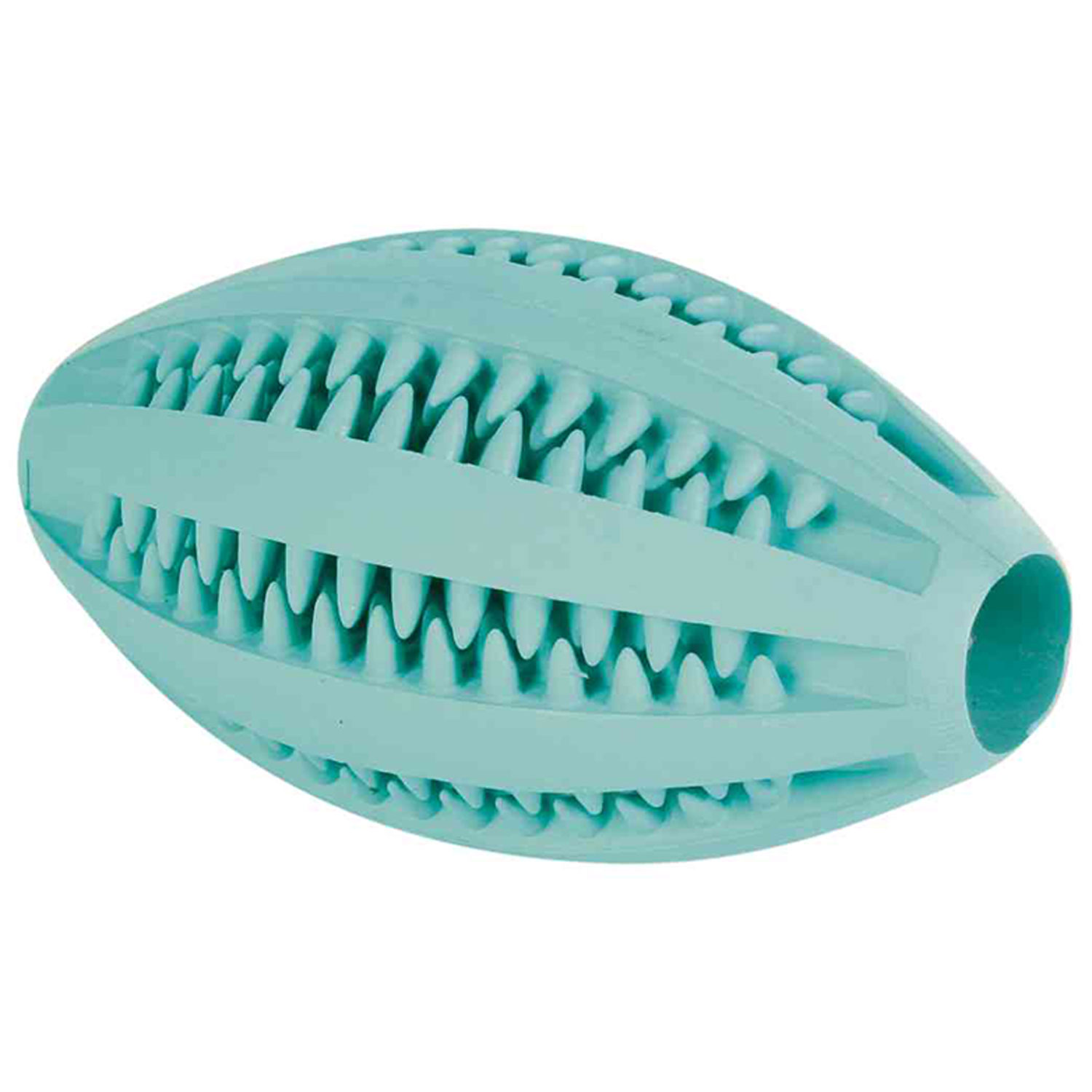 Pelota sancks estilo Rugby Denta Fun para Perros.
