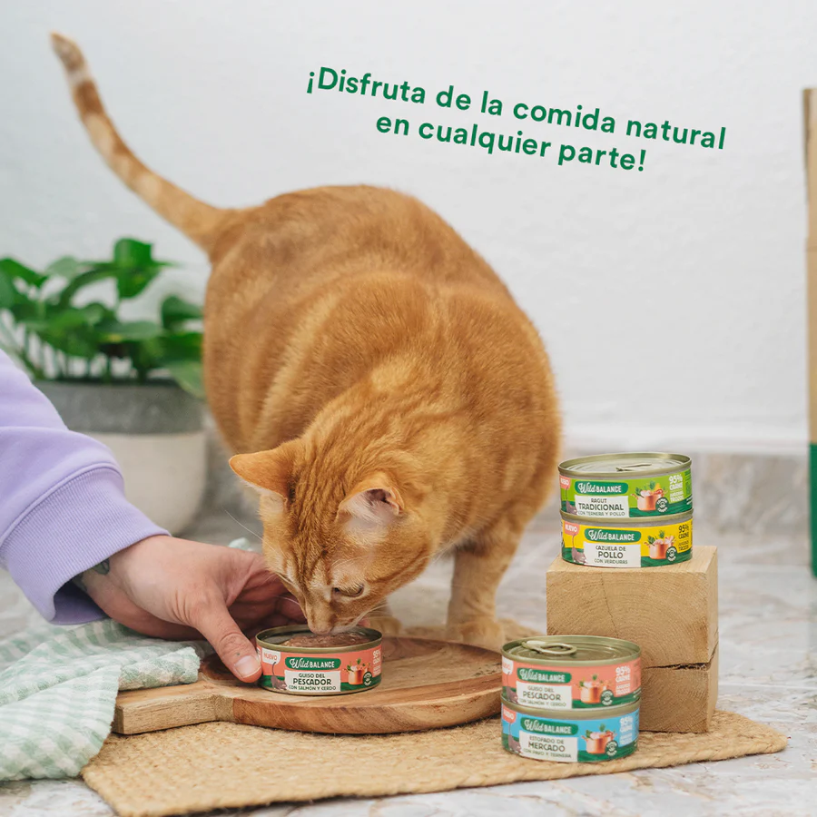 Lata de Guiso del Pescador con Salmón y Cerdo para Gatos 80gr - Imagen 5