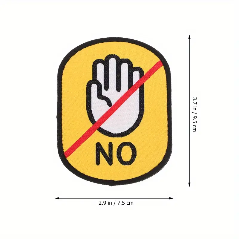 PARCHE DE ADVERTENCIA "NO TOCAR" PARA PERRO - Imagen 2