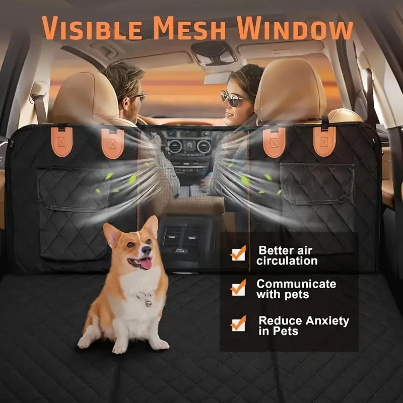 Funda protectora con base rigida de coche para perro - Imagen 3