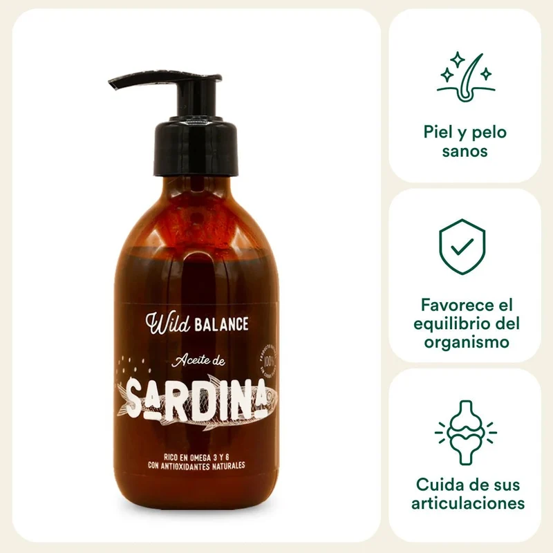 Aceite natural de sardina Perros y Gatos - Imagen 2